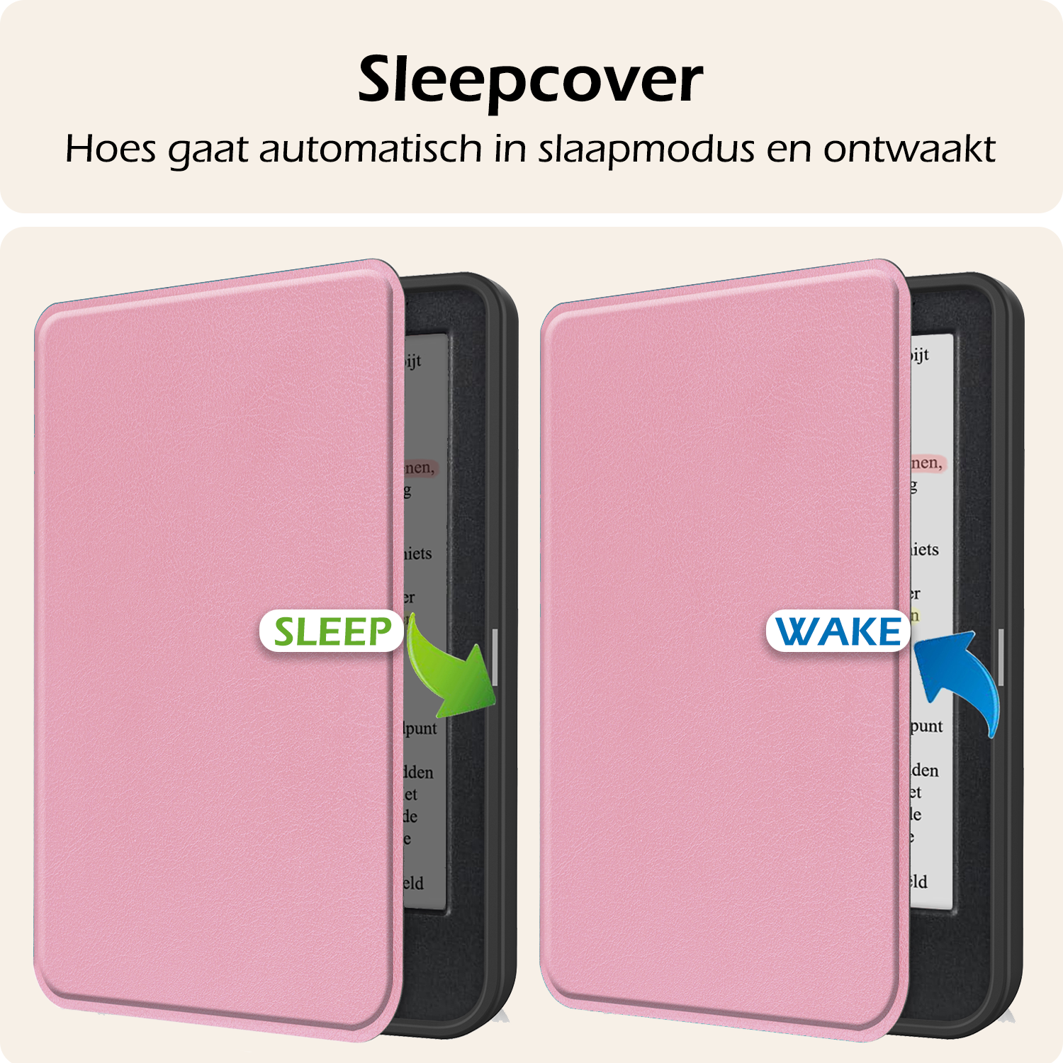 Nomfy Nomfy Kobo Clara Colour Hoesje Met Screenprotector - Roze