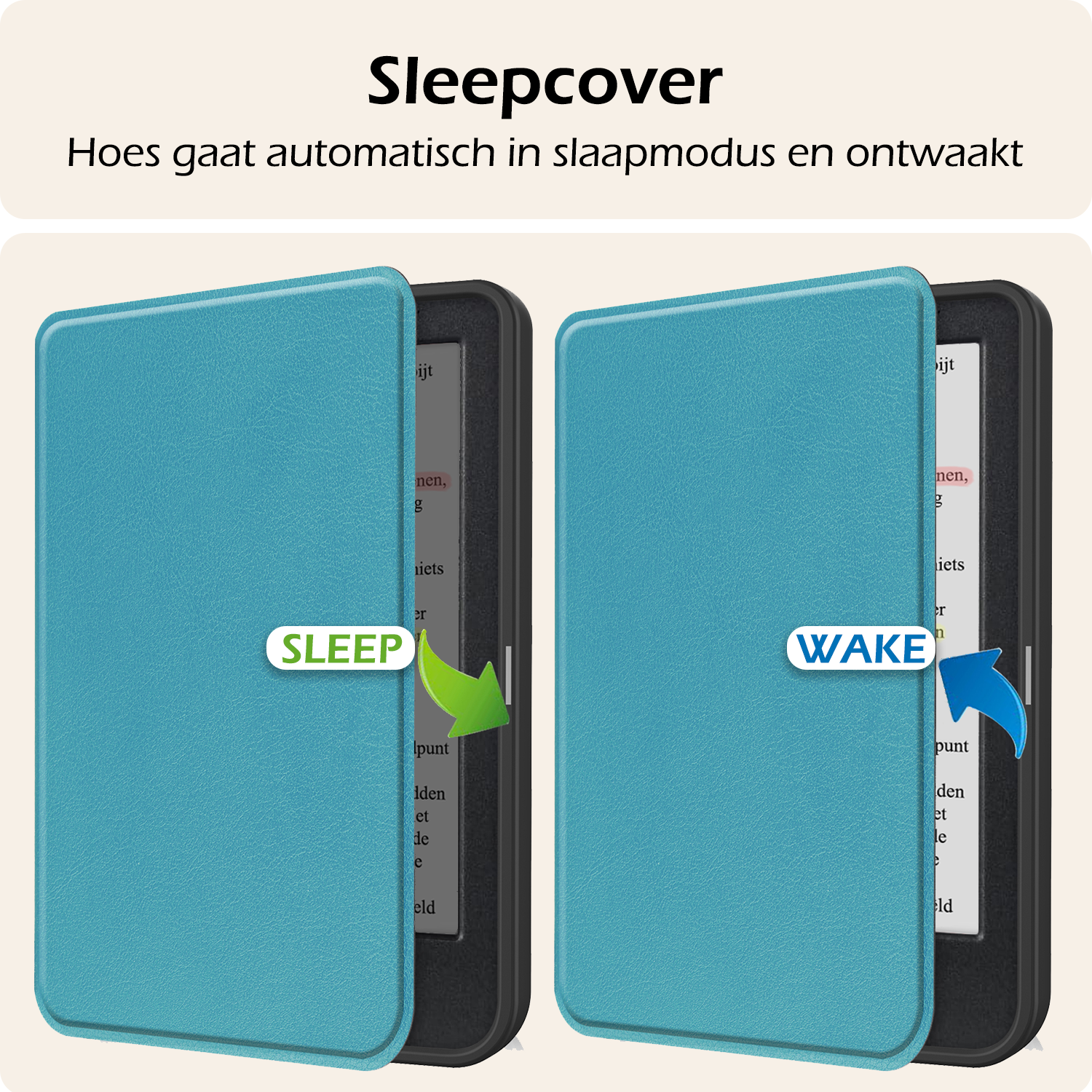 Nomfy Nomfy Kobo Clara Colour Hoesje Met Screenprotector - Turquoise
