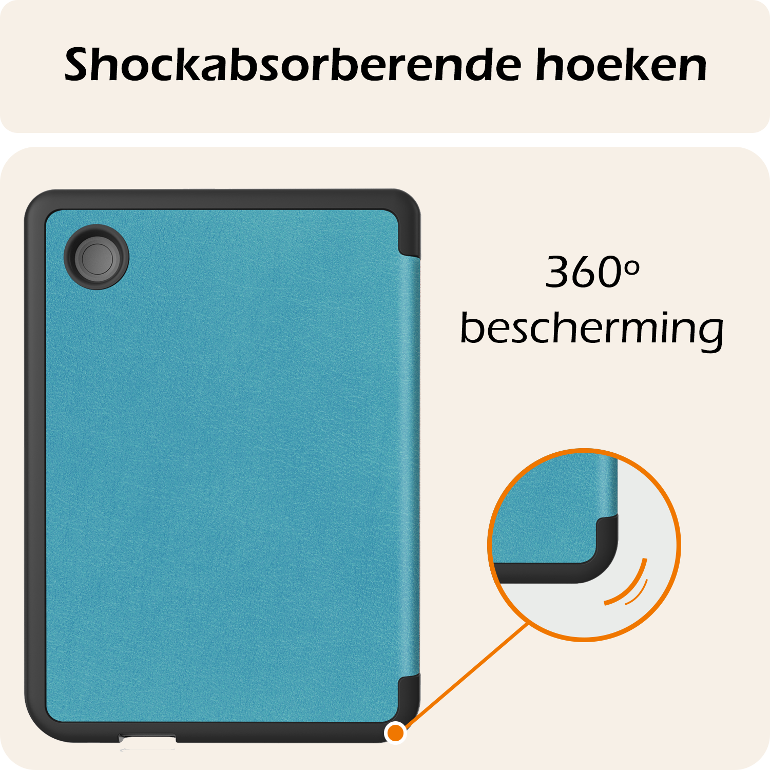 Nomfy Nomfy Kobo Clara Colour Hoesje Met Screenprotector - Turquoise