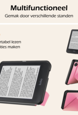 Nomfy Nomfy Kobo Clara BW Hoesje Trifold Met Screenprotector - Roze