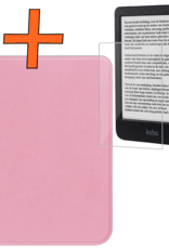 Nomfy Nomfy Kobo Clara BW Hoesje Met Screenprotector - Roze