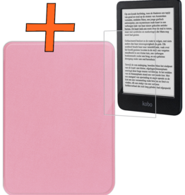 Nomfy Nomfy Kobo Clara BW Hoesje Met Screenprotector - Roze
