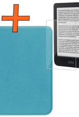 Nomfy Nomfy Kobo Clara BW Hoesje Met Screenprotector - Turquoise