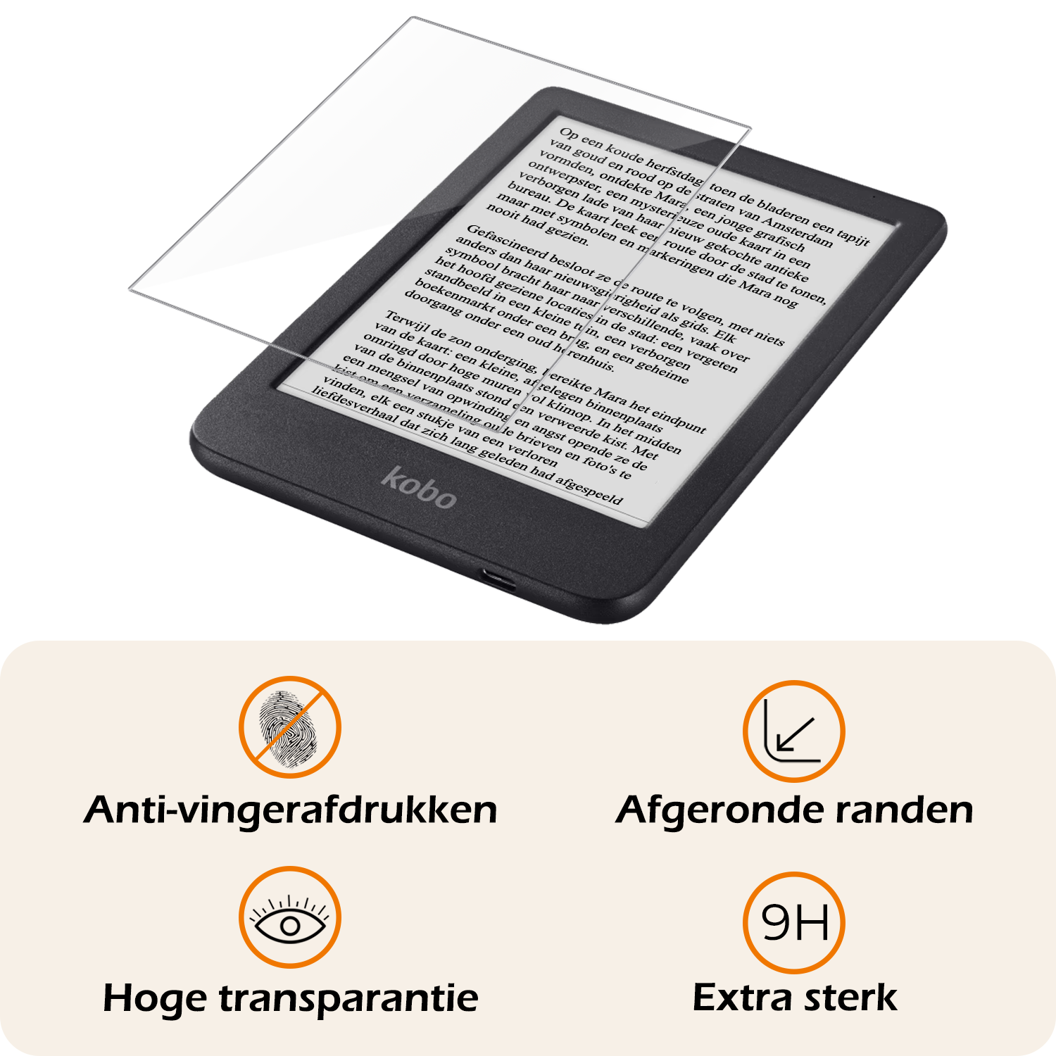 Nomfy Nomfy Kobo Clara BW Hoesje Met Screenprotector - Turquoise
