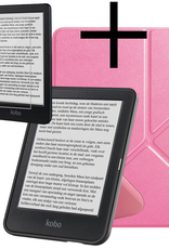 NoXx NoXx Kobo Clara BW Hoesje Trifold Met Screenprotector - Roze