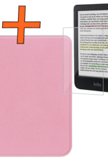 Nomfy Nomfy Kobo Clara Colour Hoesje Met Screenprotector - Roze