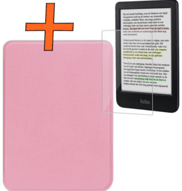 Nomfy Nomfy Kobo Clara Colour Hoesje Met Screenprotector - Roze