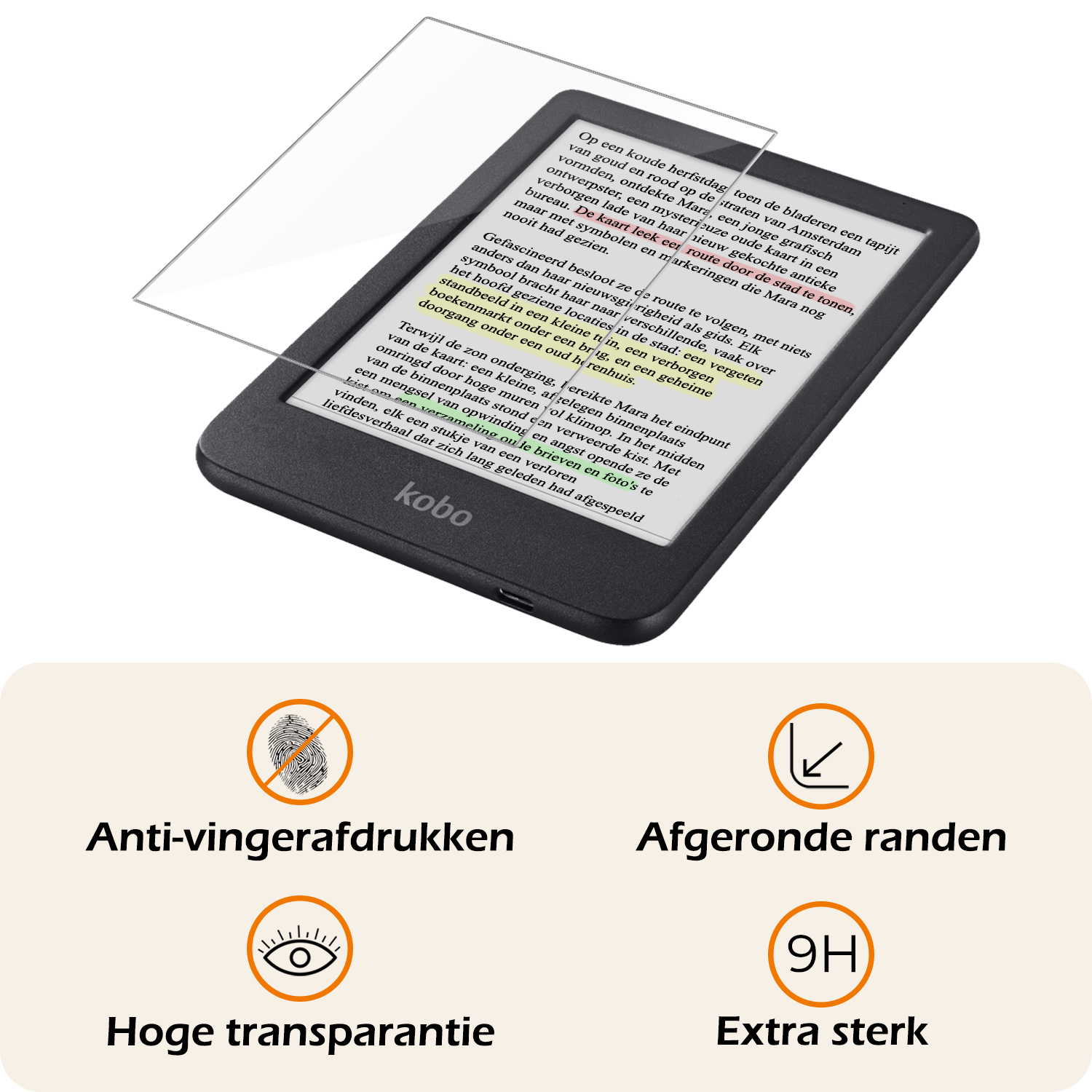 Nomfy Nomfy Kobo Clara Colour Hoesje Met Screenprotector - Roze