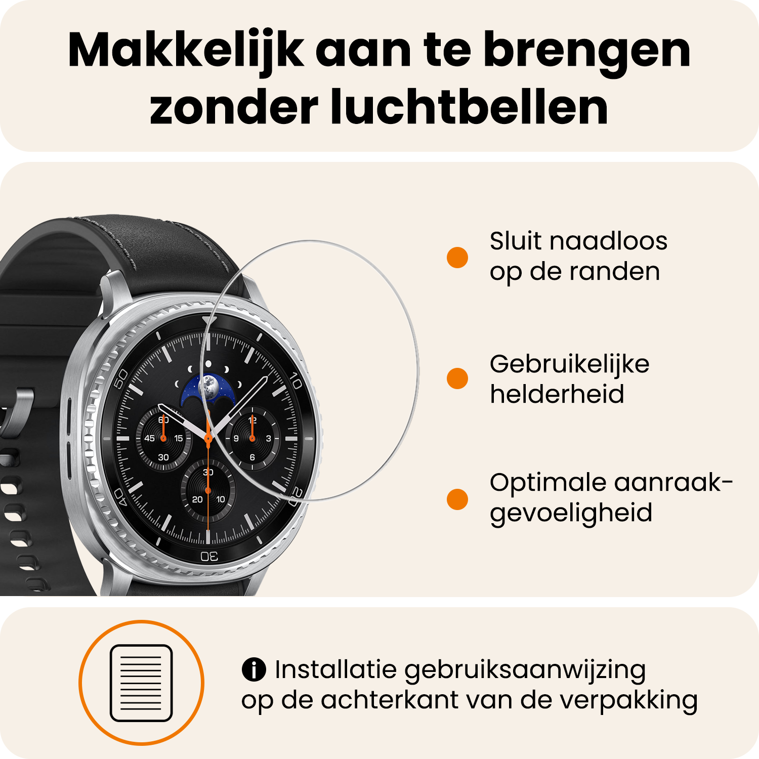 Nomfy Nomfy Samsung Galaxy Watch 8 Classic (46 mm) Screenprotector - 3 PACK
