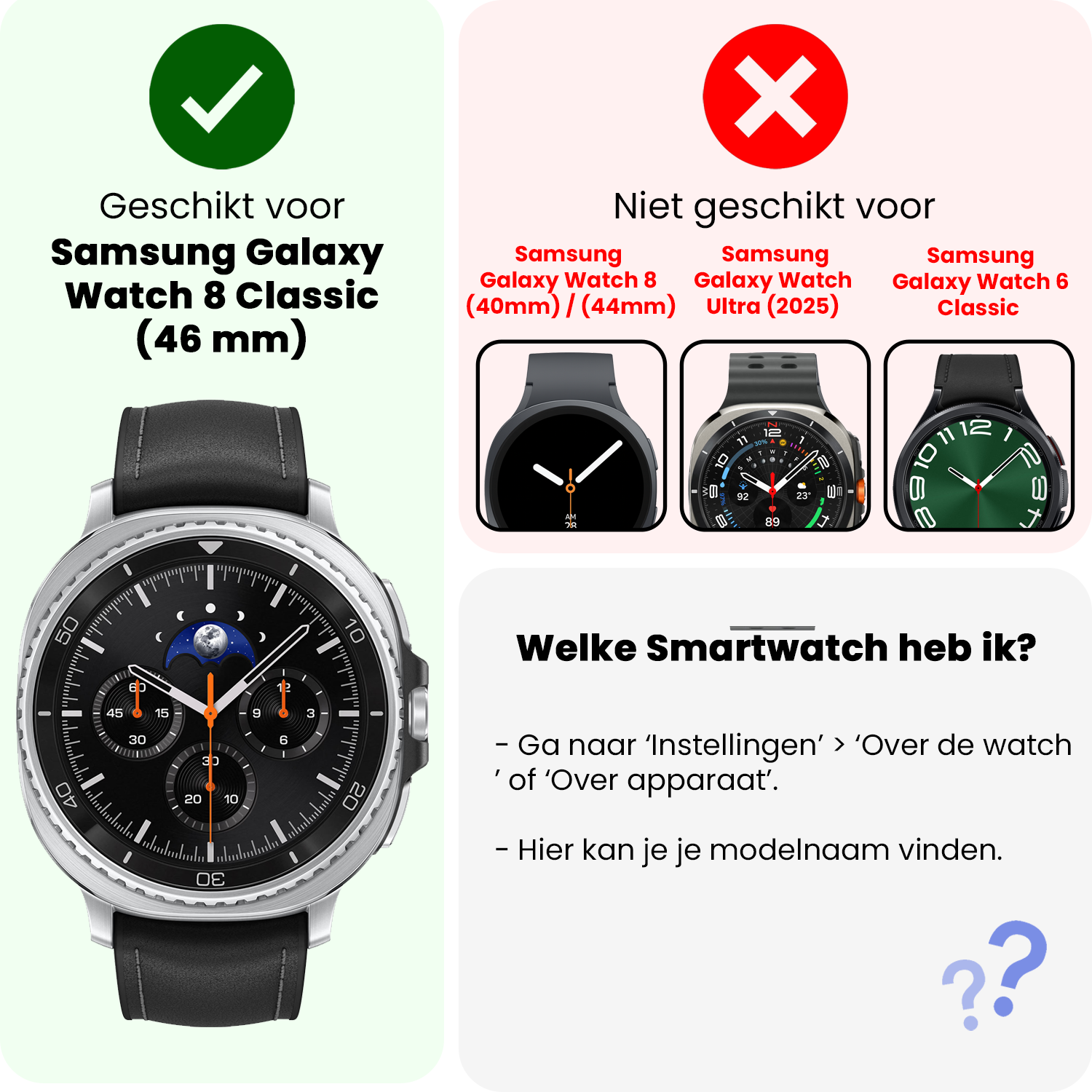 Forterra Forterra Samsung Galaxy Watch 8 Classic (46 mm) Screenprotector - 2 PACK