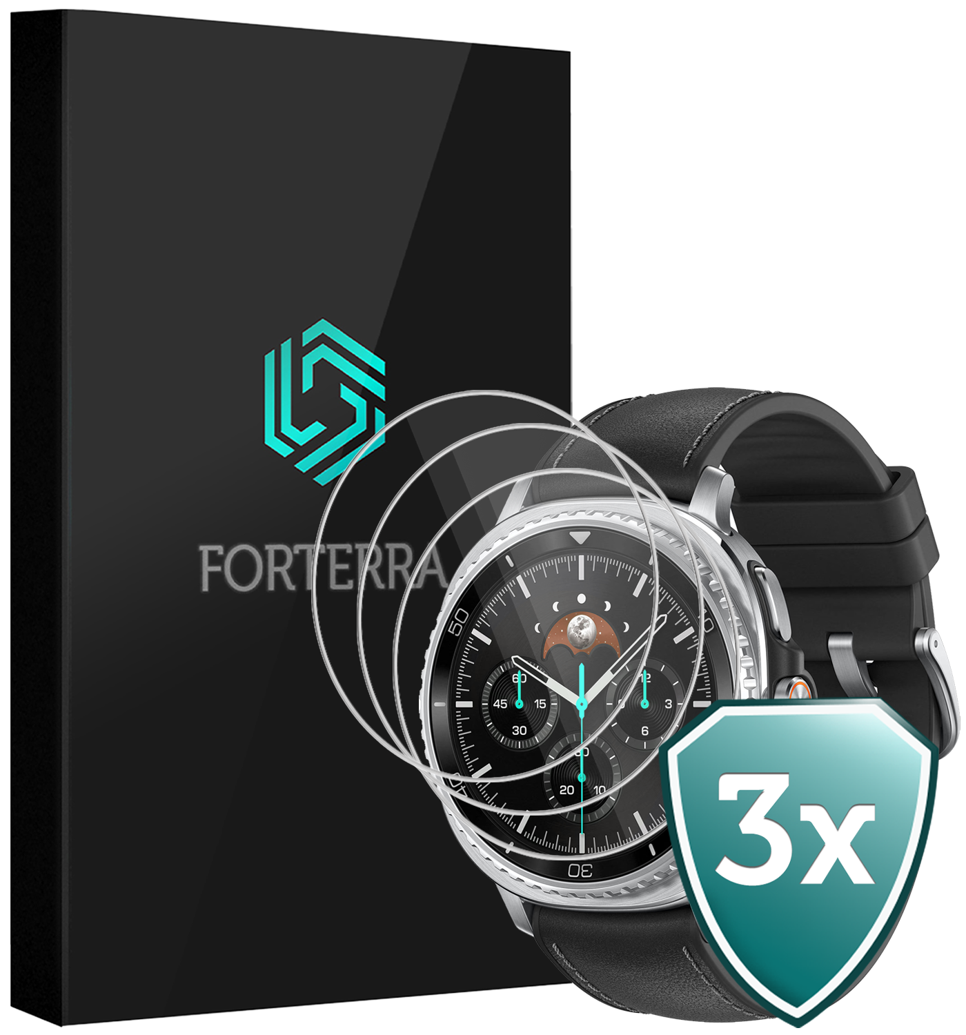 Forterra Forterra Samsung Galaxy Watch 8 Classic (46 mm) Screenprotector - 3 PACK