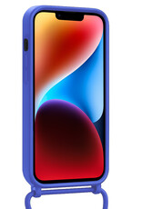 BASEY. BASEY. iPhone 13 Hoesje Pashouder met Koord Met 2x Screenprotector - Fel Blauw