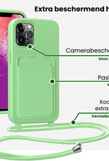 BASEY. BASEY. iPhone 13 Pro Hoesje Pashouder met Koord - Groen