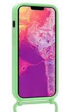 BASEY. BASEY. iPhone 13 Pro Hoesje Pashouder met Koord Met 2x Screenprotector - Groen