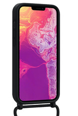 BASEY. BASEY. iPhone 13 Pro Hoesje Pashouder met Koord Met 2x Screenprotector - Zwart