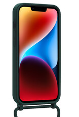BASEY. BASEY. iPhone 14 Plus Hoesje Pashouder met Koord - Donkergroen
