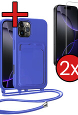 BASEY. BASEY. iPhone 14 Plus Hoesje Pashouder met Koord - Groen
