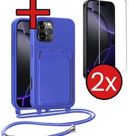 BASEY. BASEY. iPhone 14 Plus Hoesje Pashouder met Koord - Groen