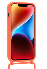 BASEY. BASEY. iPhone 14 Plus Hoesje Pashouder met Koord - Papaya - 2 PACK