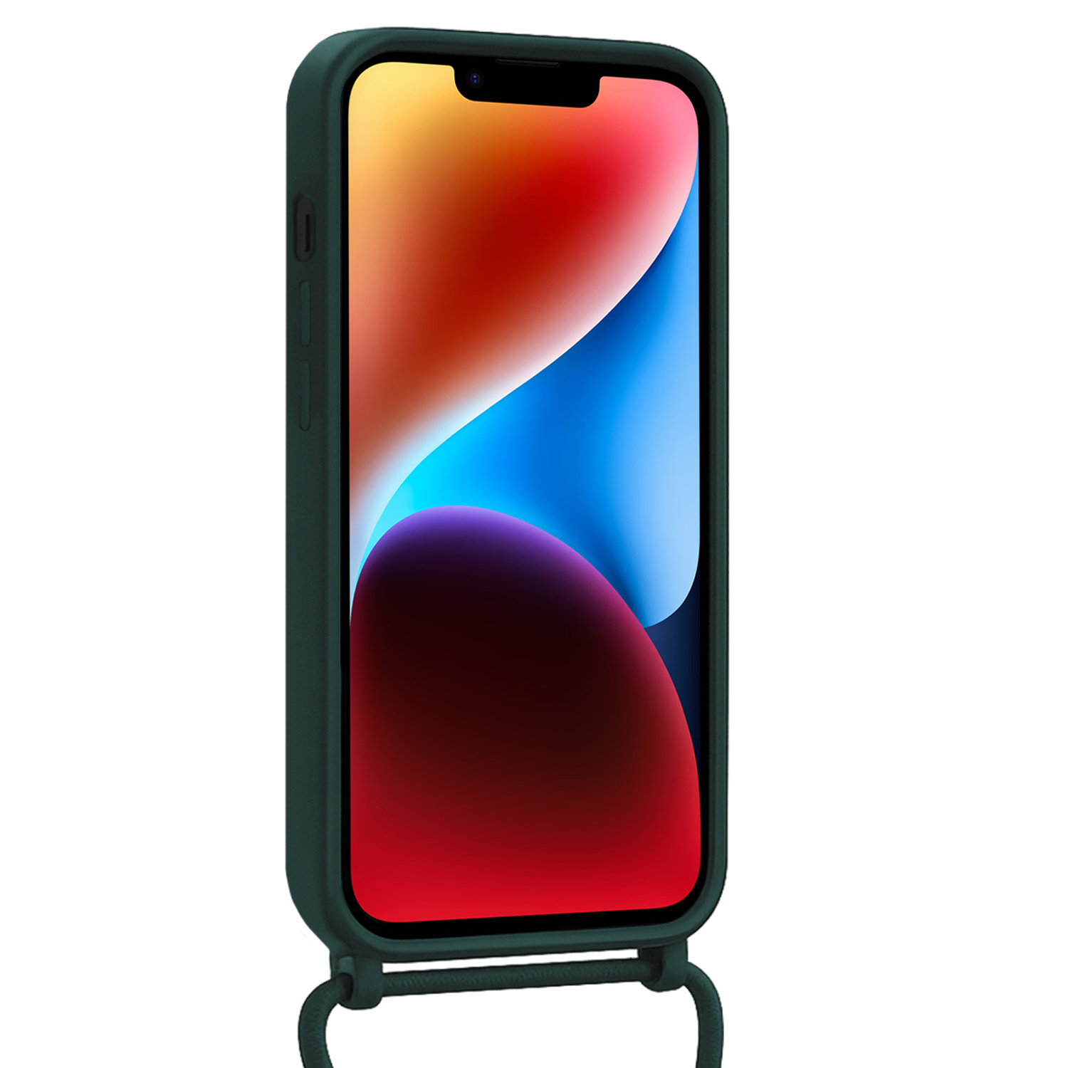 BASEY. BASEY. iPhone 14 Hoesje Pashouder met Koord - Donkergroen