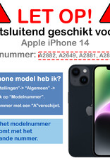 BASEY. BASEY. iPhone 14 Hoesje Pashouder met Koord Met Screenprotector - Lichtroze