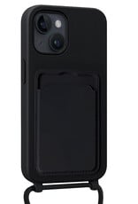 BASEY. BASEY. iPhone 14 Hoesje Pashouder met Koord - Zwart