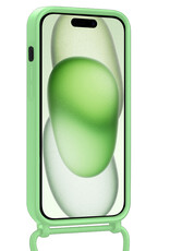 BASEY. BASEY. iPhone 15 Plus Hoesje Pashouder met Koord - Groen