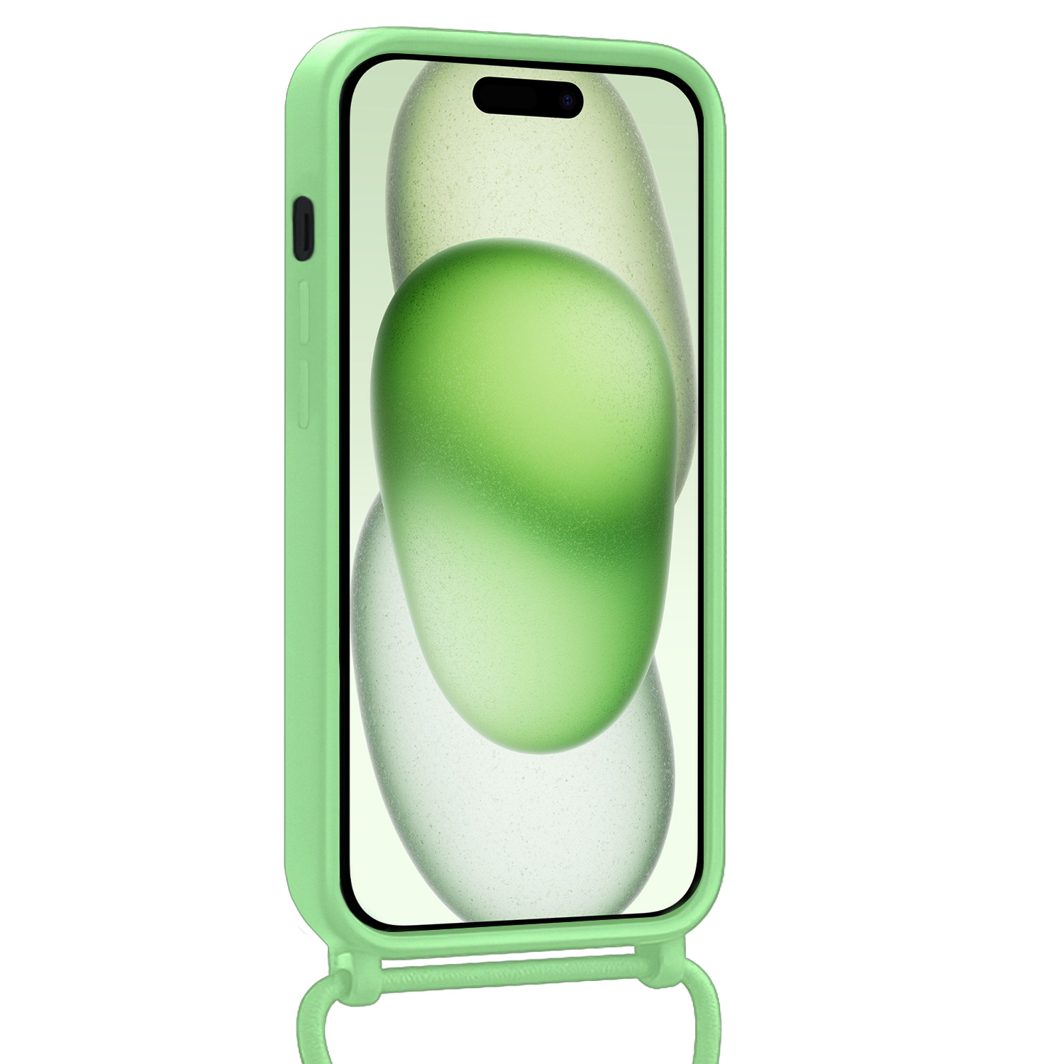 BASEY. BASEY. iPhone 15 Hoesje Pashouder met Koord - Groen - 2 PACK