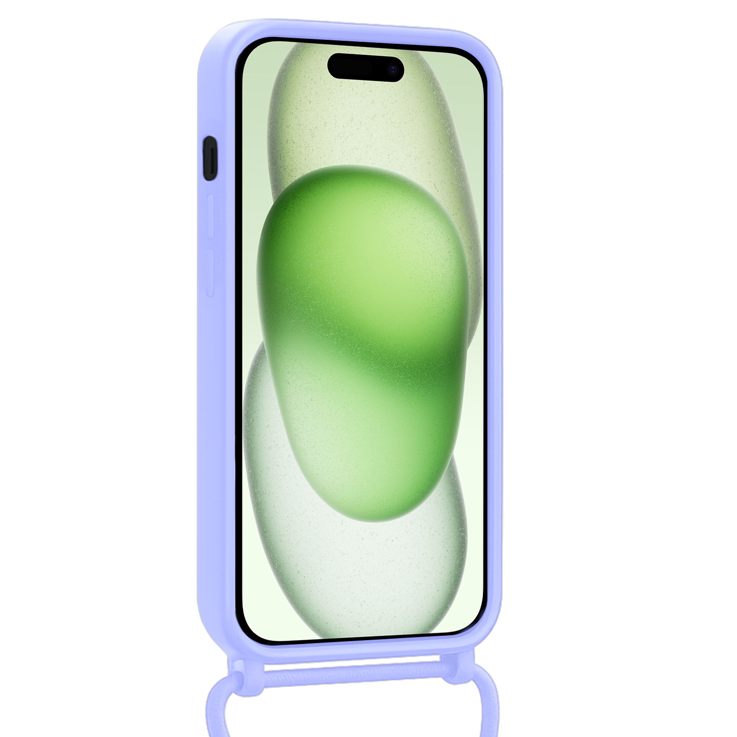 BASEY. BASEY. iPhone 15 Hoesje Pashouder met Koord - Lila