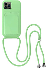 BASEY. BASEY. iPhone 15 Pro Hoesje Pashouder met Koord - Groen