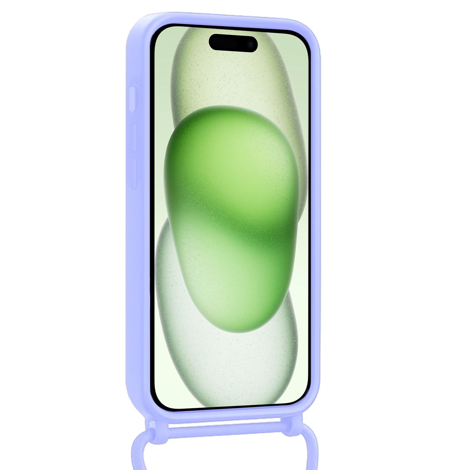 BASEY. BASEY. iPhone 15 Pro Hoesje Pashouder met Koord - Lila - 2 PACK