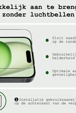 BASEY. BASEY. iPhone 15 Pro Hoesje Pashouder met Koord Met 2x Screenprotector - Papaya