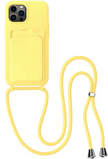 BASEY. BASEY. iPhone 15 Pro Max Hoesje Pashouder met Koord - Geel