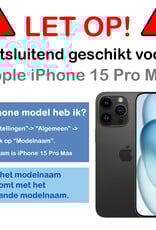 BASEY. BASEY. iPhone 15 Pro Max Hoesje Pashouder met Koord Met Screenprotector - Lichtroze