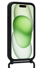 BASEY. BASEY. iPhone 15 Pro Max Hoesje Pashouder met Koord - Zwart - 2 PACK