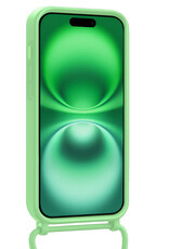 BASEY. BASEY. iPhone 16 Plus Hoesje Pashouder met Koord - Groen