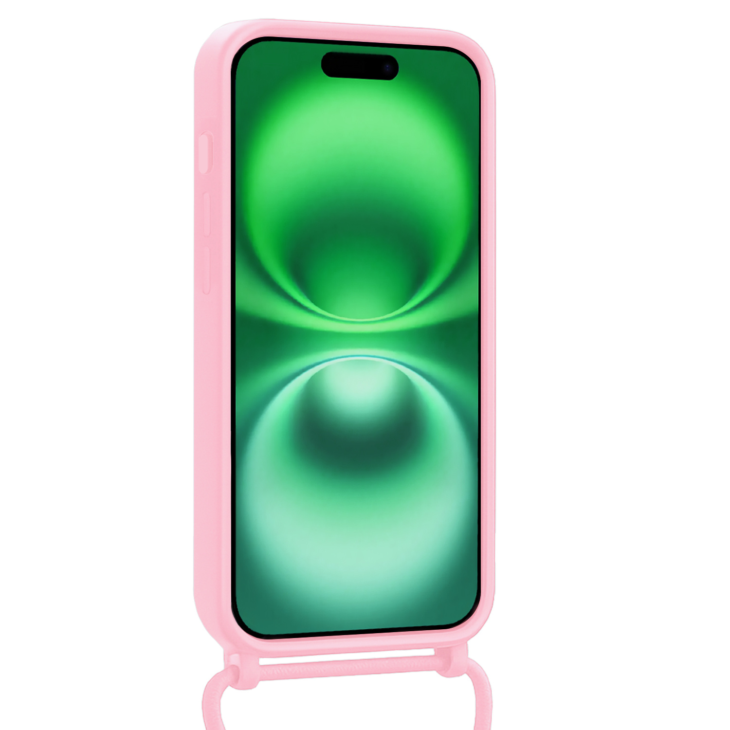 BASEY. BASEY. iPhone 16 Plus Hoesje Pashouder met Koord - Lichtroze