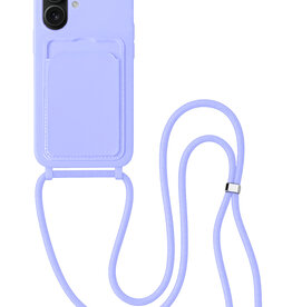 BASEY. BASEY. iPhone 16 Plus Hoesje Pashouder met Koord - Lila