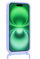 BASEY. BASEY. iPhone 16 Plus Hoesje Pashouder met Koord - Lila - 2 PACK