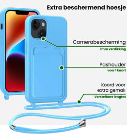 BASEY. BASEY. iPhone 16 Hoesje Pashouder met Koord - Aubergine - 2 PACK