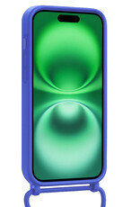BASEY. BASEY. iPhone 16 Hoesje Pashouder met Koord - Fel Blauw