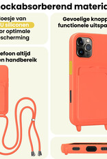 BASEY. BASEY. iPhone 16 Hoesje Pashouder met Koord - Fel Blauw - 2 PACK