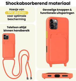 BASEY. BASEY. iPhone 16 Hoesje Pashouder met Koord - Fel Blauw - 2 PACK