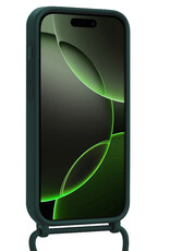 BASEY. BASEY. iPhone 16 Pro Hoesje Pashouder met Koord - Donkergroen