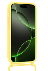 BASEY. BASEY. iPhone 16 Pro Hoesje Pashouder met Koord - Geel