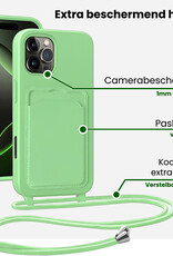BASEY. BASEY. iPhone 16 Pro Hoesje Pashouder met Koord - Groen - 2 PACK