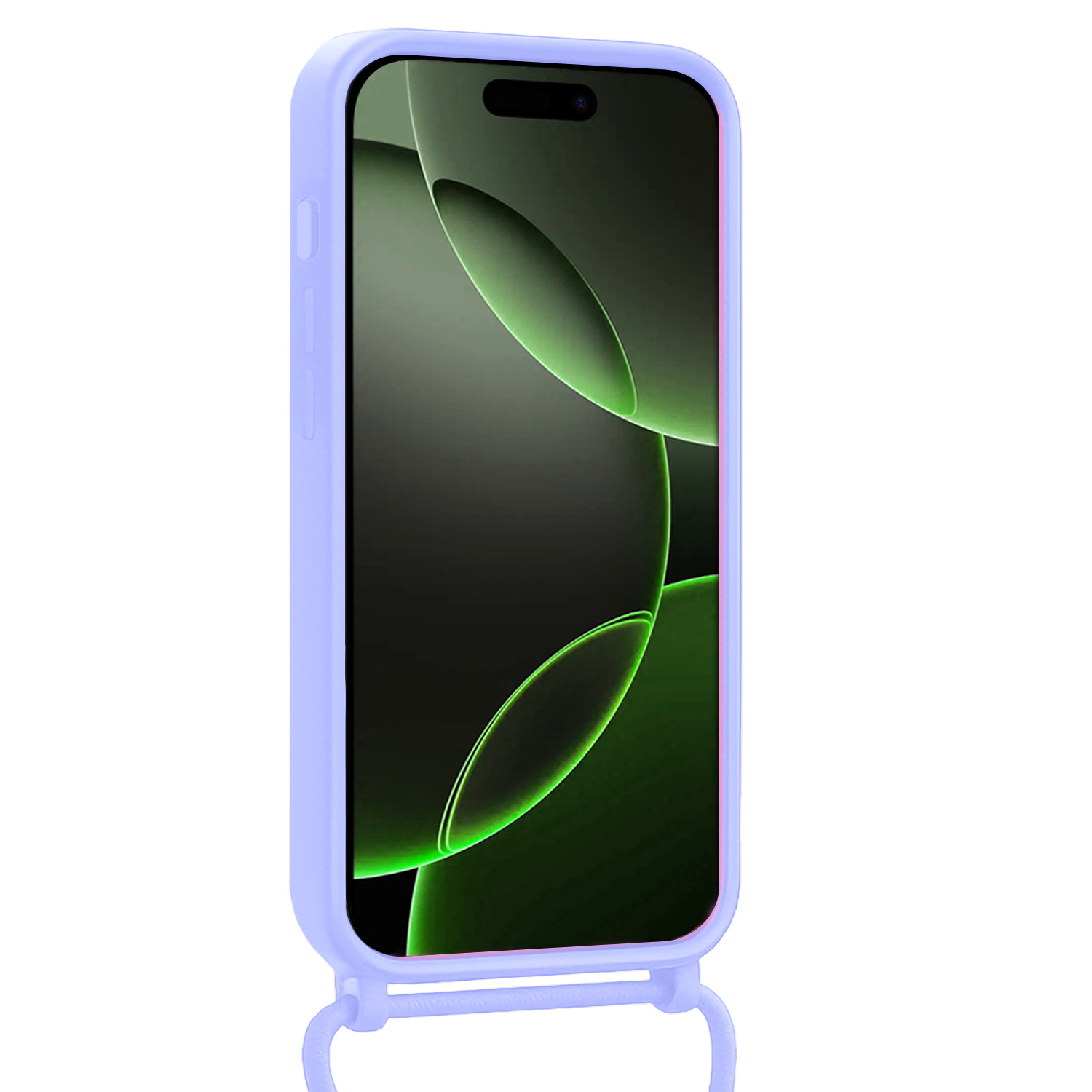 BASEY. BASEY. iPhone 16 Pro Hoesje Pashouder met Koord Met 2x Screenprotector - Lila