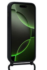 BASEY. BASEY. iPhone 16 Pro Hoesje Pashouder met Koord - Zwart - 2 PACK