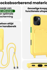BASEY. BASEY. iPhone 16 Pro Max Hoesje Pashouder met Koord - Geel - 2 PACK