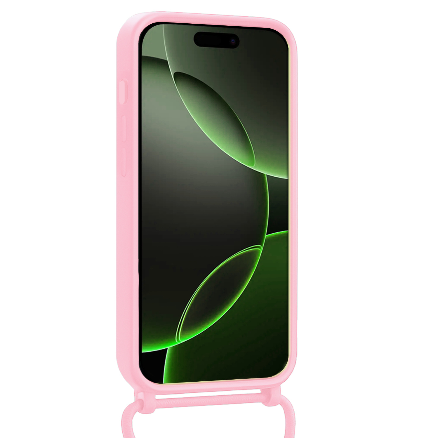 BASEY. BASEY. iPhone 16 Pro Max Hoesje Pashouder met Koord - Lichtroze - 2 PACK
